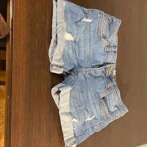 Blue jean shorts